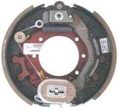 Tex Trail Dexter 9-10KGD RHS 7-Bolt Electric Brake showing the black brake assembly with wiring connections.