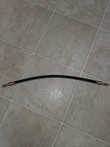 Tex Trail HYD Brake Line 18" flexible brake line with DOT certification, designed for reliable brake system connections.