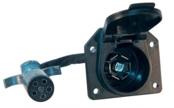 ADAPTER 6 RND 7 RV DIE-CAST ZINC 6-POLE PLUG - 7000313 - Indiana Trailer Sales