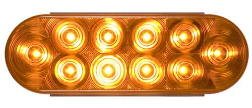 Amber 10D LED 6" Oval Stop Tail & Turn - 8100482 - Indiana Trailer Sales