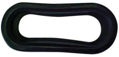 6-inch oval flush mount grommet by Tex Trail, used for electrical wiring in vehicle or light installations.
