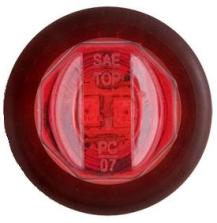 Red LED circular marker light by Tex Trail, 3/4 inch diameter, suitable for electrical and lighting applications.