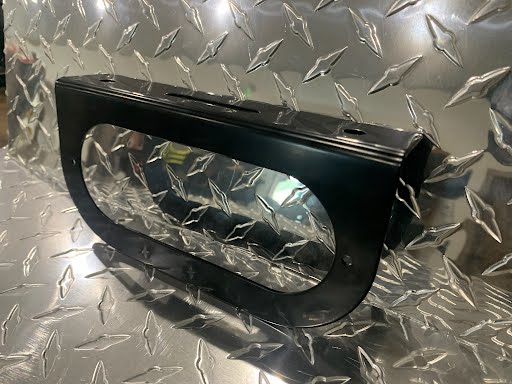 Tex Trail 6-inch oval light bracket for electrical and lighting applications, shown in black finish with mounting hardware.