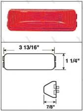 Red double bulb LED light from Tex Trail, designed for electrical and lighting applications, with a durable, compact build.