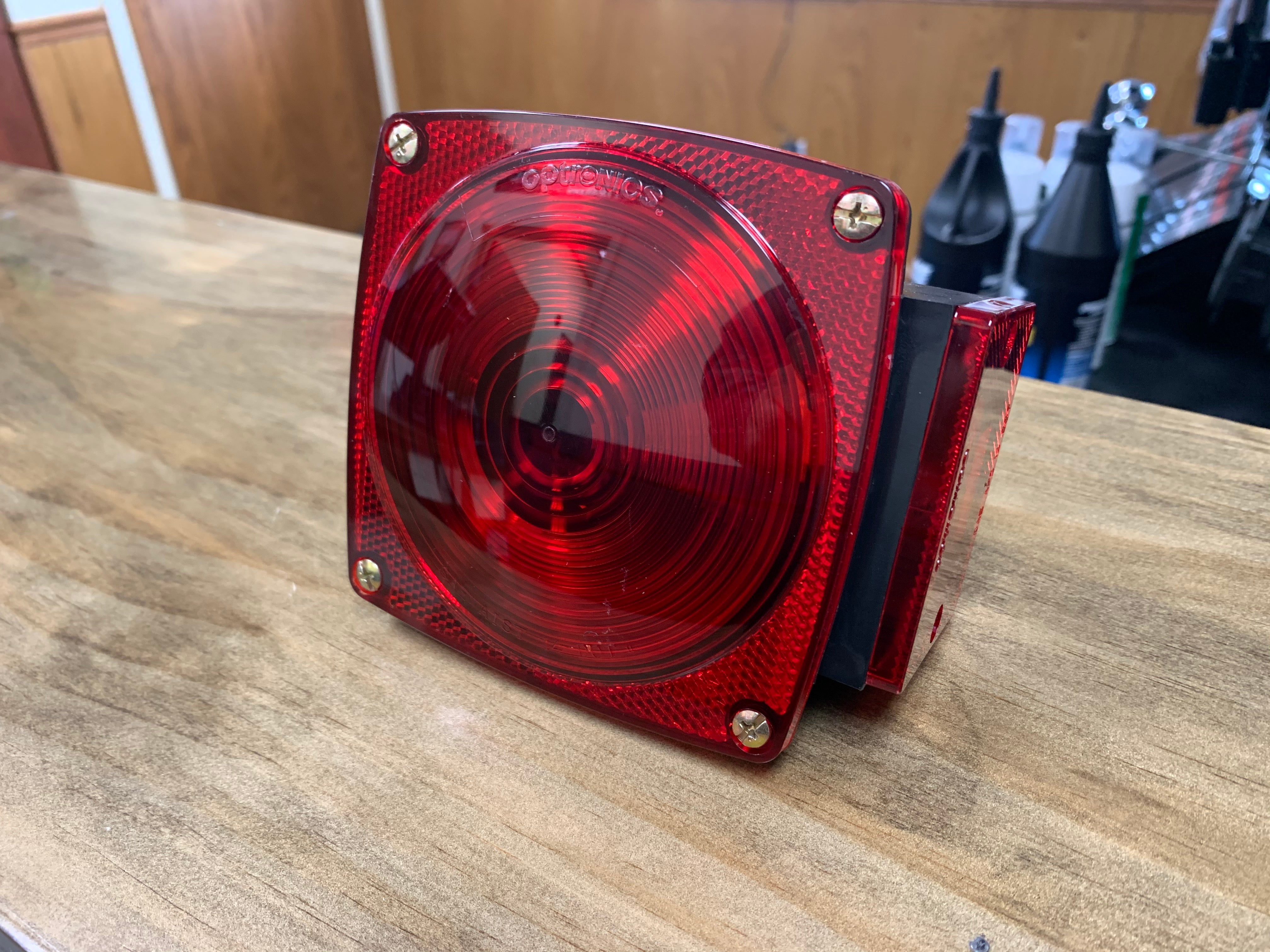 Tex Trail Light STT 4.5-80 W/O License Plate electrical and lighting component, shown mounted on vehicle.
