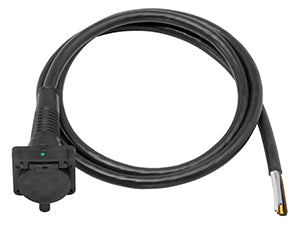 Tex Trail molded 7-way RV electrical plug with 4ft cable, designed for vehicle trailer connections.