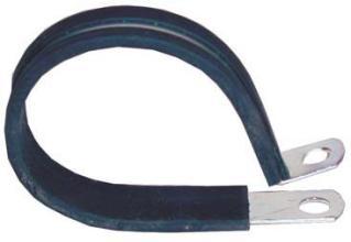 Metal wire loom clamp by Tex Trail for electrical and lighting applications, designed to secure wires and cables effectively.