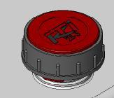 Tex Trail hydraulic dump cap breather with dipstick replacement, designed for hydraulic system maintenance, featuring a sturdy construction.