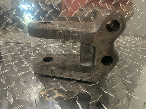 Tex Trail 12K clevis hitch with 3/4-inch pin hole, heavy-duty jack and coupler for towing and trailer connections.