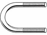 U-BOLT ROUND 3 1/2" X 5/8" X 9" LONG KIT - Indiana Trailer Sales
