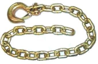 Tex Trail Chain Safety 3/8 x 39-inch assembly for towing safety, featuring durable metal links and secure fastening components.