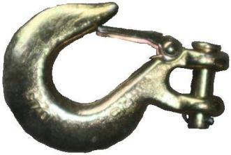 Tex Trail HOOK FRGD CLEVIS 24K GR70 towing accessory in safety gold finish, designed for secure towing and load connection.