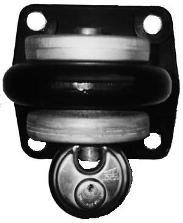 Tex Trail lock pintle eye for trailers, 2.5 to 3 inch size with heavy-duty steel pin, durable trailer lock accessory.