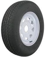 Tex Trail ST205RLRC-156WM545 15x6 white spoke radial wheel for Bravo RC DooLitte ATC, durable off-road tire wheel combo.